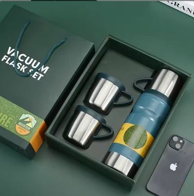 Ελαφρύ γκρι επαγγελματικό δανεικό σετ 680ml μπουκάλι με μόνωση διπλού τοιχώματος 304 ανοξείδωτου χάλυβα