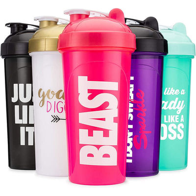 Εκτυπωμένο λογότυπο 600ml Shaker Cup για Unisex πρωτεΐνη γυμναστήριο γυμναστήριο μπουκάλι νερού