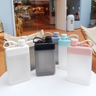 Φορητό 450ml χωρίς BPA Custom Pattern Square Juice Sports Flask με κάλυμμα για παιδιά