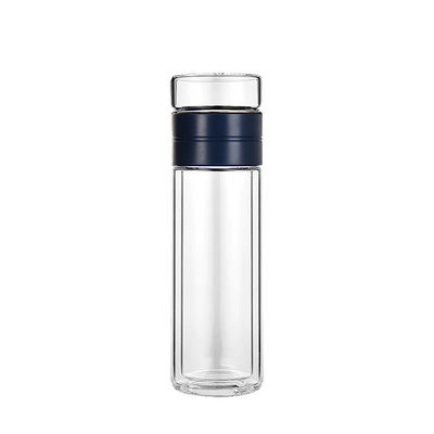 Άνδρες Glass Drinkware Διπλό τοίχωμα μπουκάλι νερού για επαναχρησιμοποιήσιμη και κρυστάλλινη καθαρή κατανάλωση