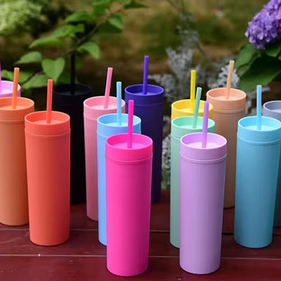16oz χωρητικότητα ανθεκτικό λεπτό πλαστικό καπάκι μπουκαλιού νερού για εξατομίκευση πολύχρωμο σχέδιο