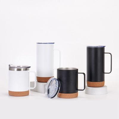 12oz 16oz από ανοξείδωτο χάλυβα, απομονωμένη καφετιέρα, ταξιδιωτική κούπα με κάλυμμα και λαβή.