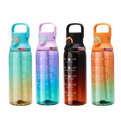 Διαφανής κλίση χρώμα Κεταλί 750ml χωρητικότητα Snap Cap Αθλητικό μπουκάλι νερού με λαβή
