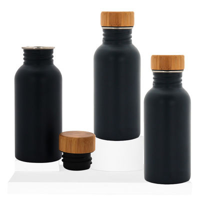 350 ml μπουκάλι νερού από ανοξείδωτο χάλυβα με κάλυμμα από μπαμπού Ο τέλειος σύντροφος ταξιδιού σας
