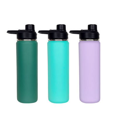 650ml γυμναστήριο μπουκάλι νερού μεταλλικό ατσάλινο Tumbler για εξωτερικά σπορ φορητό