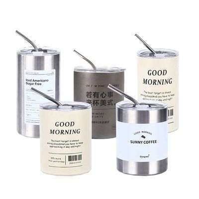 Σύγχρονο σχεδιασμό από ανοξείδωτο χάλυβα Skinny Tumbler 320ML/600ML με κάλυμμα και άχυρο