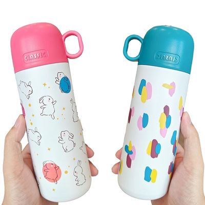 Ατσάλινο Παιδικά μπουκάλι νερού 500ml Cute Tumbler Cup με προσαρμοσμένο σχέδιο και καπάκι