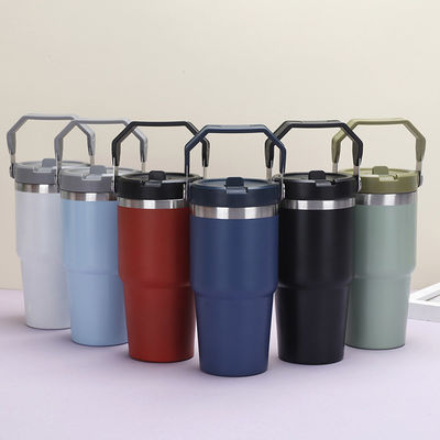 20oz 30oz από ανοξείδωτο χάλυβα Custom Logo Θερμός μπουκάλι με κάλυμμα και λαβή OEM / ODM αποδεκτό