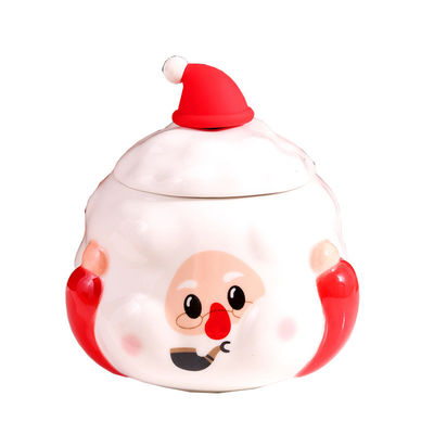 Χριστούγεννα Καφέ Κούπες Custom Santa Cartoon Κεραμική Κούπα με Κεπάκι κουτάλι δώρο Set