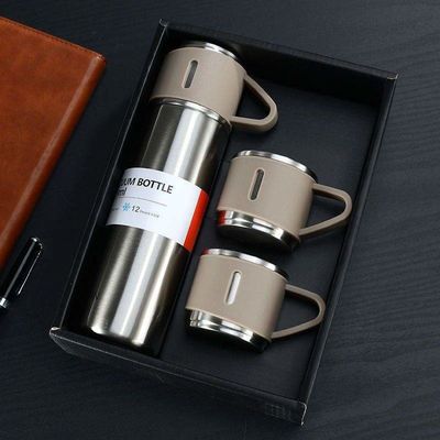 500 ml Εργατικό δώρο Ατσάλινο Ατμομηχανικό Φιαλίδιο Καφέ Καφέ Φιαλίδιο Ποτηριού Κύπελλο Σετ
