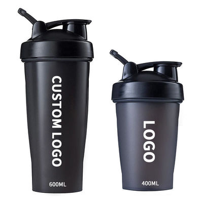 400 ml Φιταριστικό πλαστικό μαύρο γυμναστήριο Blender Shaker Cup Protein Shaker μπουκάλι για πολυσχείς