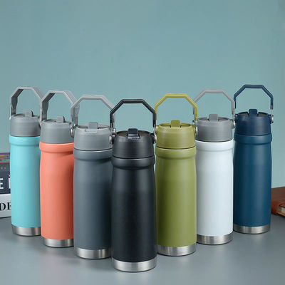 500 ml/650 ml Ατσάλινο Φιαλίδιο κενού Μεταφορτώσιμο εξωτερικό αθλητικό ποτό με λαβή