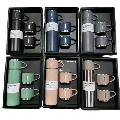 Ατσάλινο Vakuum μπουκάλι νερό μπουκάλι Mug Tumbler δώρο με 3 καπάκια 304 εσωτερικό
