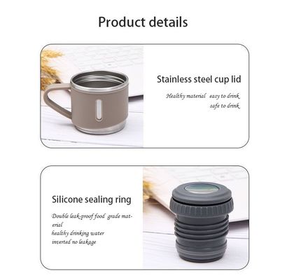Ατσάλινο Vakuum μπουκάλι νερό μπουκάλι Mug Tumbler δώρο με 3 καπάκια 304 εσωτερικό