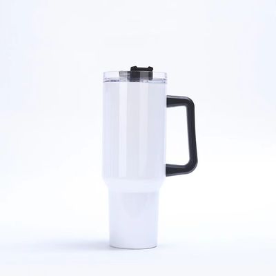 ΧΡΗΣΗ 40oz Tumbler με κάλυμμα από άχυρο και λαβή από ανοξείδωτο χάλυβα επαναχρησιμοποιήσιμο Tumbler για πολύχρωμα ποτήρια αυτοκινήτων