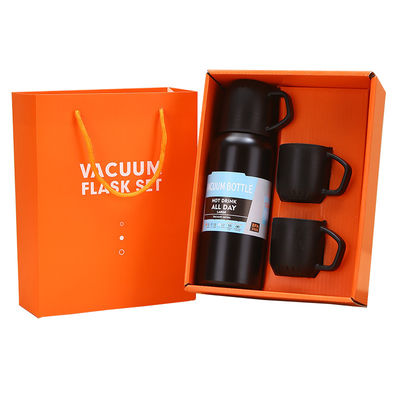Προσαρμόσιμο Logo Drinkware Set με 304 ανοξείδωτο χάλυβα Vakuum Isolated Cup και 3 κάλυμμα