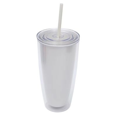 Εφαρμόζεται σε ενήλικες 24oz BPA δωρεάν διπλό τοίχωμα πλαστικό tumbler με άχυρο και κάλυμμα