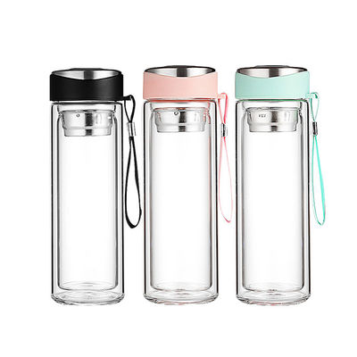 320 ml High Boron Silicone Glass Double Wall Coffee Cup με τσαγιέρα και κάλυμμα PP