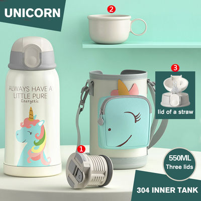 Ατσάλι 550ml Custom Logo Bounce Straw Lid Κύπελλο θερμότητας για φοιτητική κατασκήνωση