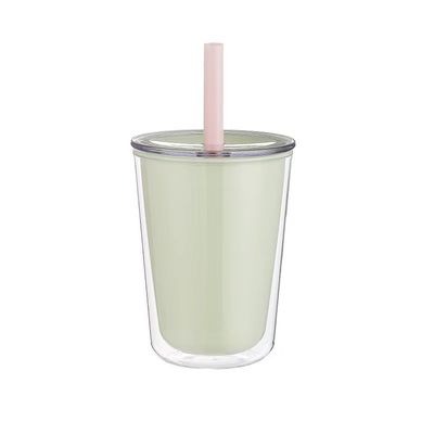 720ml χωρητικότητα διπλής τοιχώματος πλαστικό μπουκάλι νερού με άχυρο μεγάλης χωρητικότητας ποτήρι ποτών