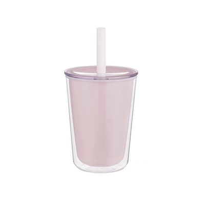 720ml χωρητικότητα διπλής τοιχώματος πλαστικό μπουκάλι νερού με άχυρο μεγάλης χωρητικότητας ποτήρι ποτών