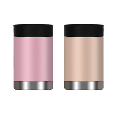 Χάλυβα από ανοξείδωτο χάλυβα Custom Logo Metal Double Wall Isolated Can Cooler για γραφείο / αυτοκίνητο / σπίτι