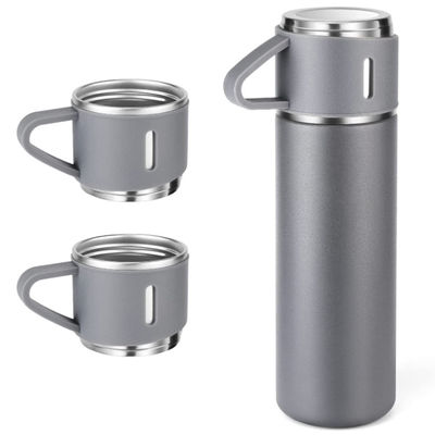 Προσαρμοσμένο λογότυπο 500ml Ατσάλινο Θερμό μπουκάλι νερού Business Cup με 3 LIDS