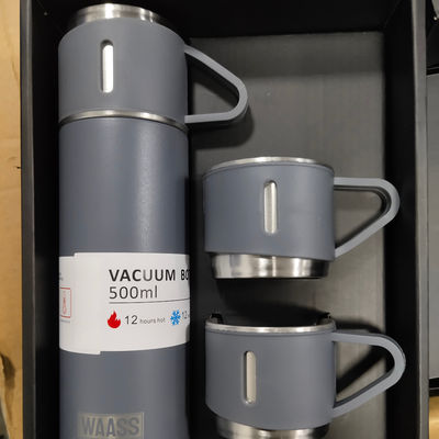 500 ml θερμό μπουκάλι νερού από ανοξείδωτο χάλυβα με 3 θύρα για εξωτερικά ταξίδια