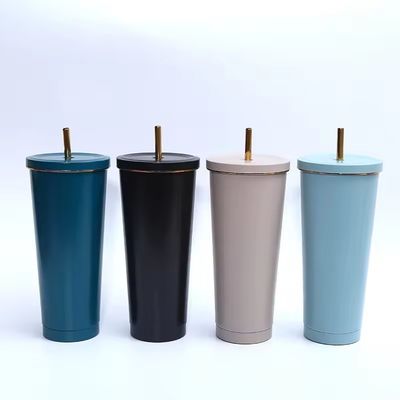 Ζεστό 304 Ατσάλι Straw Cup Μεγάλη χωρητικότητα κενό καφέ κύπελλο με προσαρμοσμένο χρώμα
