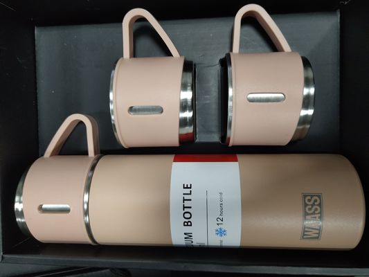 Εγκατάσταση φιαλίδας κενού 500ml Εργατικό δώρο ταξιδιωτικό κύπελλο κύπελλο διπλό τοίχωμα φιάλη από ανοξείδωτο χάλυβα