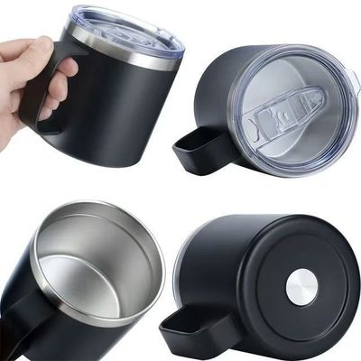 16oz από ανοξείδωτο χάλυβα Κούπα καφέ με λαβή και εξατομικευμένη εκτύπωση λογότυπου