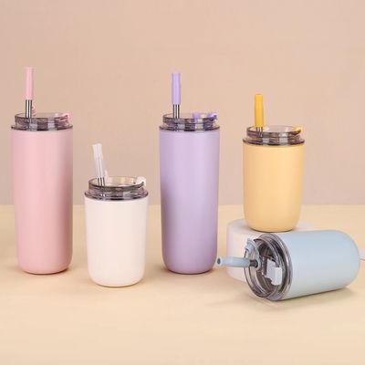 Κούπες 10oz/16oz Διπλό τοίχωμα Γλυκό Μικρό Για το Σχολείο Με Καπάκι Κάλυβα Ατσάλι Ατσάλι Παιδιά Tumbler
