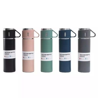 500 ml Ατμομόνωση Ατσάλι Ατμομόνωση Φιαλίδιο Δωρεάν Σετ Με 3 Κύπελλα