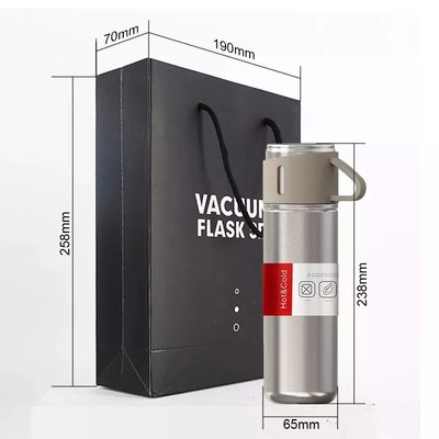 500 ml Ατμομόνωση Ατσάλι Ατμομόνωση Φιαλίδιο Δωρεάν Σετ Με 3 Κύπελλα
