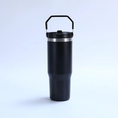 Ατμομόνωση 30oz Ατσάλι αθλητικό μπουκάλι νερού με Flip Straw και λαβή