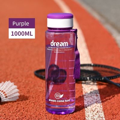 1L Περιβαλλοντικά φιλικό χωρίς BPA Fitness Sport μπουκάλι με χωρητικότητα κάλυψης Σημείωση Φορητή πώληση