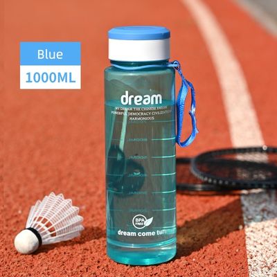 1L Περιβαλλοντικά φιλικό χωρίς BPA Fitness Sport μπουκάλι με χωρητικότητα κάλυψης Σημείωση Φορητή πώληση