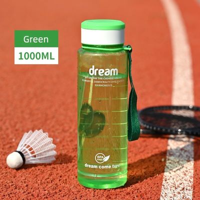 1L Περιβαλλοντικά φιλικό χωρίς BPA Fitness Sport μπουκάλι με χωρητικότητα κάλυψης Σημείωση Φορητή πώληση