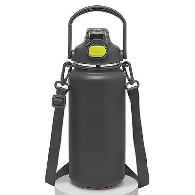 Κύπελλο ταξιδιού εξωτερικού 1600ml μπουκάλι απομονωμένου νερού-Ατσάλι ανοξείδωτο κενό φλιτζάνι καφέ με λαβή