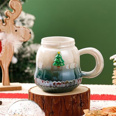 500 ml Κουτί δώρων ταξιδιωτικών κεραμικών φλιτζανιών καφέ Set με κλίση μαργαριταριστικό γυαλί