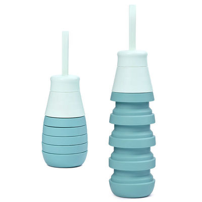 Υψηλά ευπρόσδεκτοι OEM / ODM 500ml μπουκάλια σιλικόνης Custom Logo για φορητό κύπελλο νερού