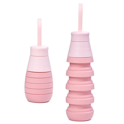 Υψηλά ευπρόσδεκτοι OEM / ODM 500ml μπουκάλια σιλικόνης Custom Logo για φορητό κύπελλο νερού