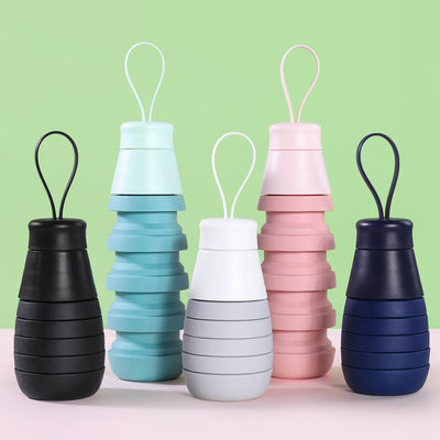 Υψηλά ευπρόσδεκτοι OEM / ODM 500ml μπουκάλια σιλικόνης Custom Logo για φορητό κύπελλο νερού