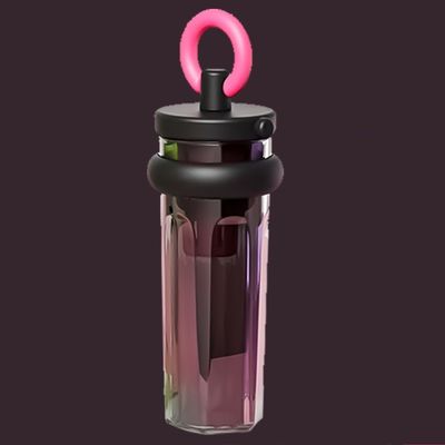 700 ml Μεγάλη χωρητικότητα Custom Logo Διαφανές πλαστικό μπουκάλι με άχυρο για ταξίδια