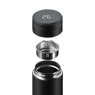450ml χωρητικότητα προσαρμοσμένη θερμοκρασία οθόνη αδύναμο τσάι τερμός μπουκάλι νερού για μπάνιο