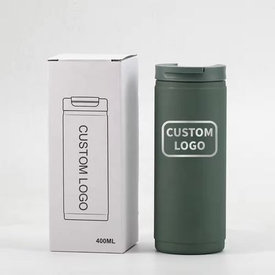 ΠΟΡΑΤΕΡΑΤΙΚΟ 400 ml διπλό τοίχωμα από ανοξείδωτο χάλυβα μονωμένο φλιτζάνι καφέ με κάλυμμα Sport Style Proof Spill Mug Tumbler Pink