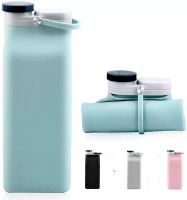 Δυνατό να αναδιπλωθεί 400 ml/600 ml μπουκάλι νερού από σιλικόνη