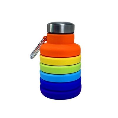 Σύγχρονο σχεδιασμό 500ml Δυνατό να αναδιπλωθεί μπουκάλι νερού σε σιλικόνη για ταξίδια Unisex γυμναστήριο Αθλητισμός