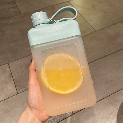 450 ml χωρίς BPA τετράγωνο πλαστικό PP φορητό μπουκάλι χυμού με κάλυμμα