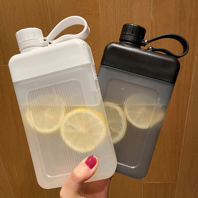450 ml χωρίς BPA τετράγωνο πλαστικό PP φορητό μπουκάλι χυμού με κάλυμμα